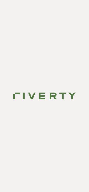 Groen en zwart tekstlogo voor Fiverty op een witte achtergrond